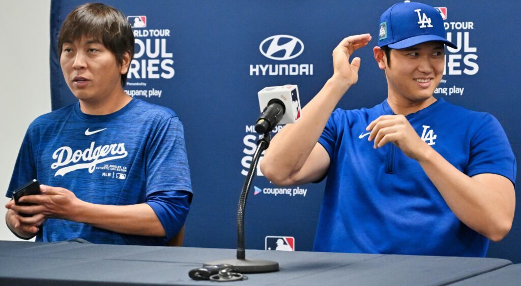 Ippei Mizuhara sitting next to Shohei Ohtani