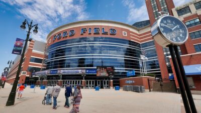 Detroit Lions stadium view from outside