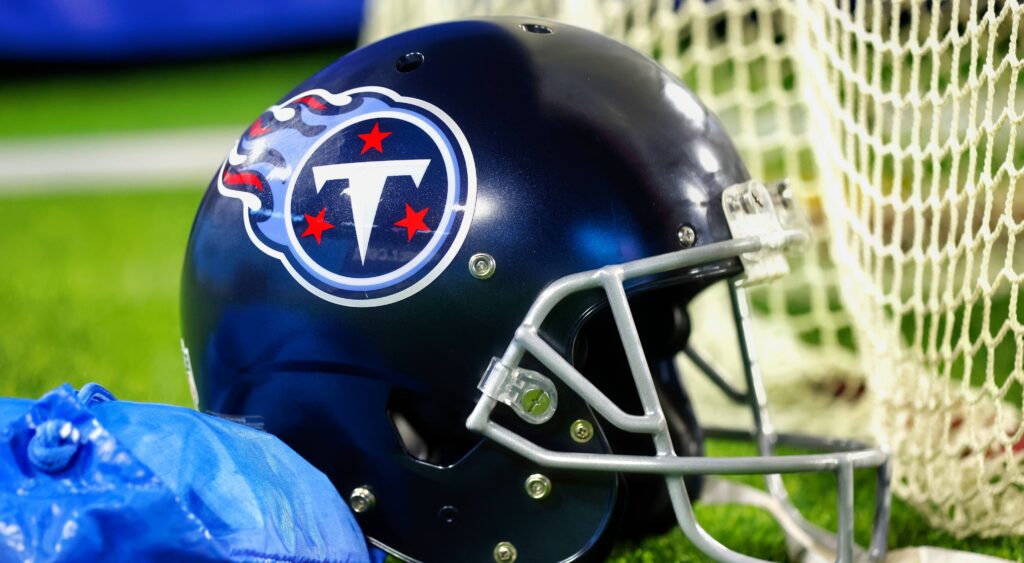 Tennessee Titans helmet on the ground