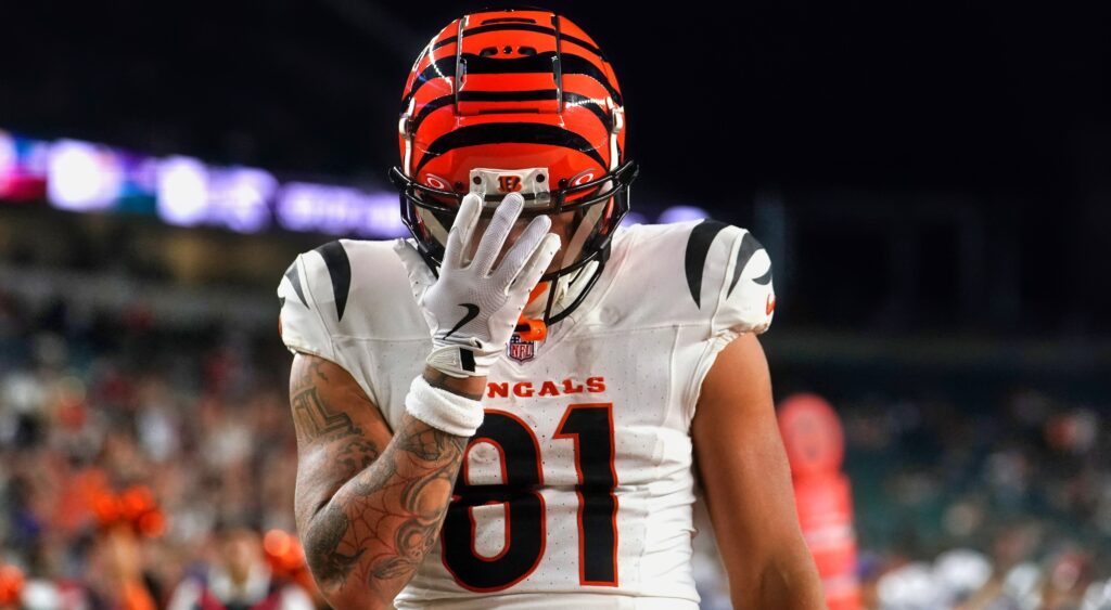 Bengals wide receiver Jermaine Burton in uniform