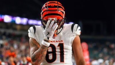 Bengals wide receiver Jermaine Burton in uniform