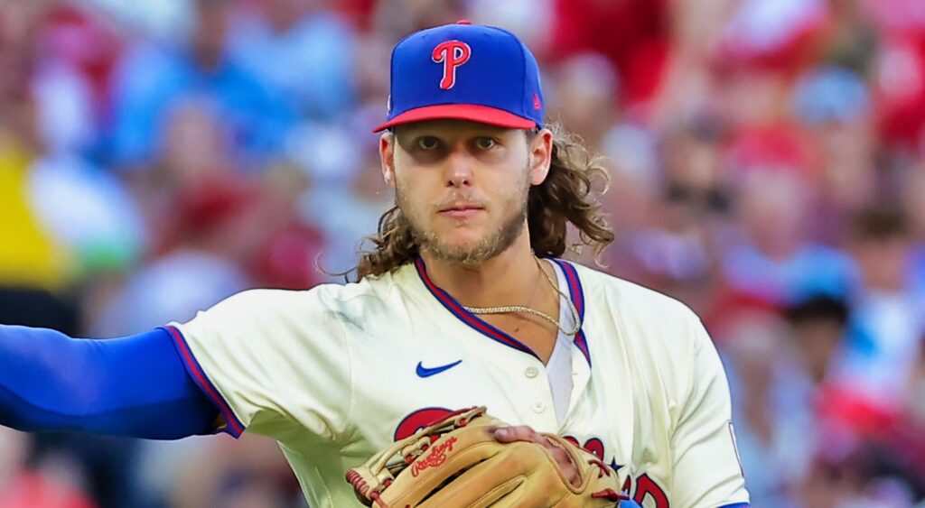 Alec Bohm of Philadelphia Phillies looking on.