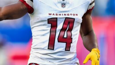 Washington Commanders jersey with the number 14 on it