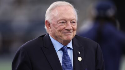 Jerry Jones in a suit