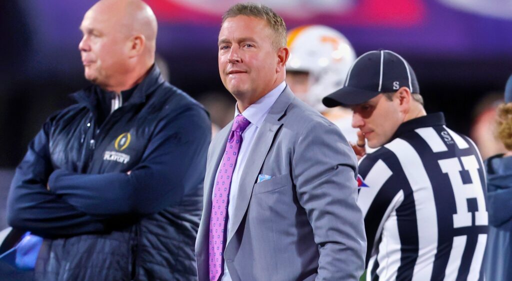 Kirk Herbstreit on football field