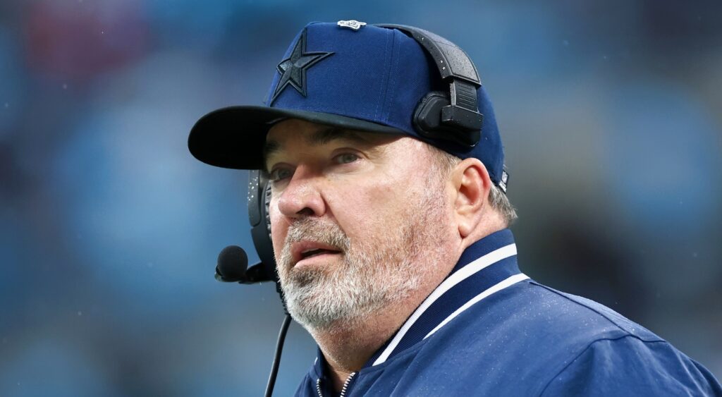 Mike McCarthy of Dallas Cowboys looking on. He's one of several NFL coaches expected to be fired.