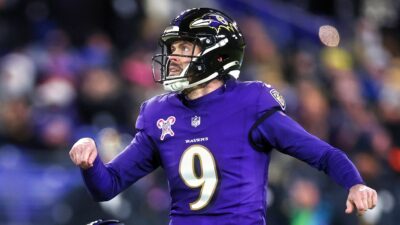 Justin Tucker in Ravens uniform