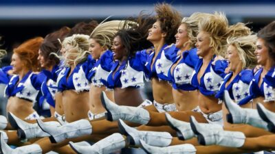 Dallas Cowboys cheerleaders performing