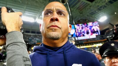 Penn State head coach James Franklin on field