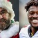 Photos of Jason Kelce in Santa suit and Antonio Brown smiling