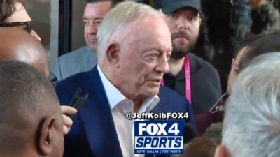 Jerry Jones speaking to reporters