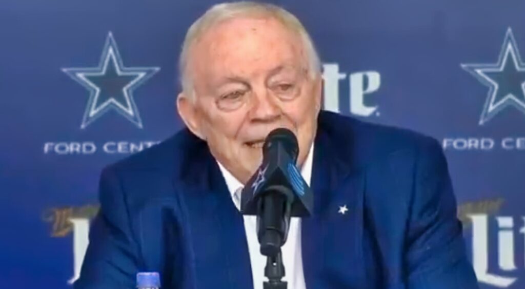 Jerry Jones speaking to reporters