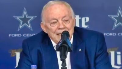 Jerry Jones speaking to reporters