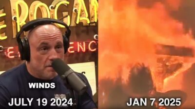 Joe Rogan on podcast and fire in California