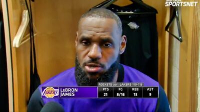 LeBron James speaks out on the referee's decision to ignore his timeout request during the final seconds of the Rockets-Lakers game