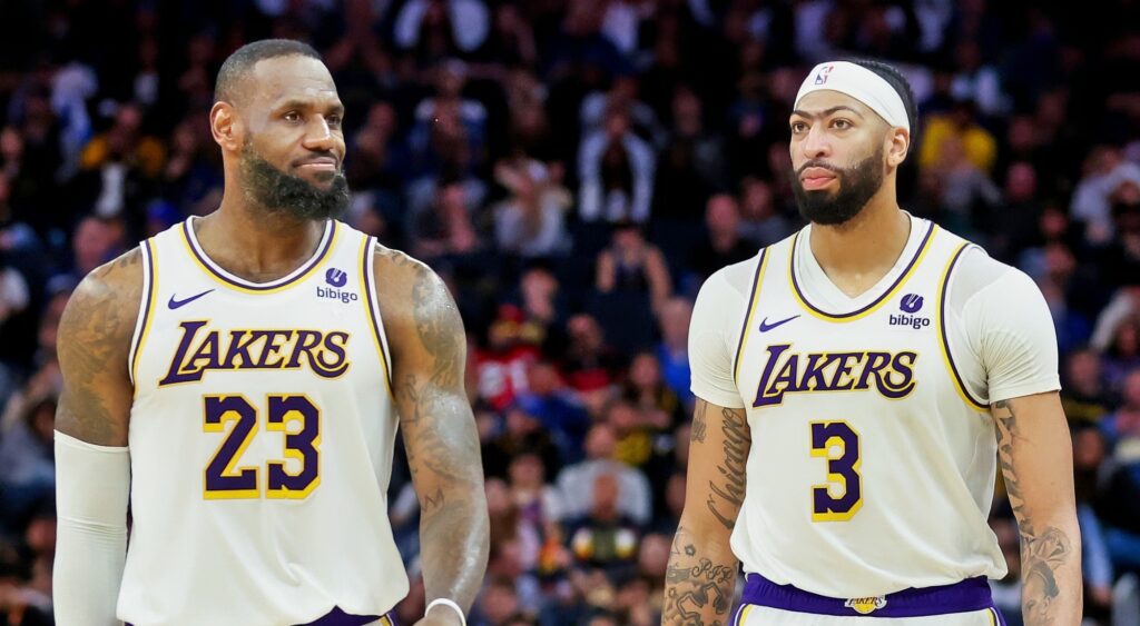 An FS1 host calls out LeBron James and Anthony Davis for urging the Lakers' front office to improve the roster before the trade deadline