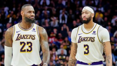 An FS1 host calls out LeBron James and Anthony Davis for urging the Lakers' front office to improve the roster before the trade deadline