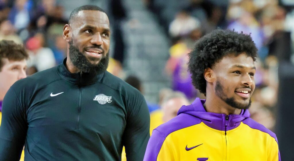 LeBron James shares a touching four-word reaction as Bronny James achieves a career-high performance with the South Bay Lakers