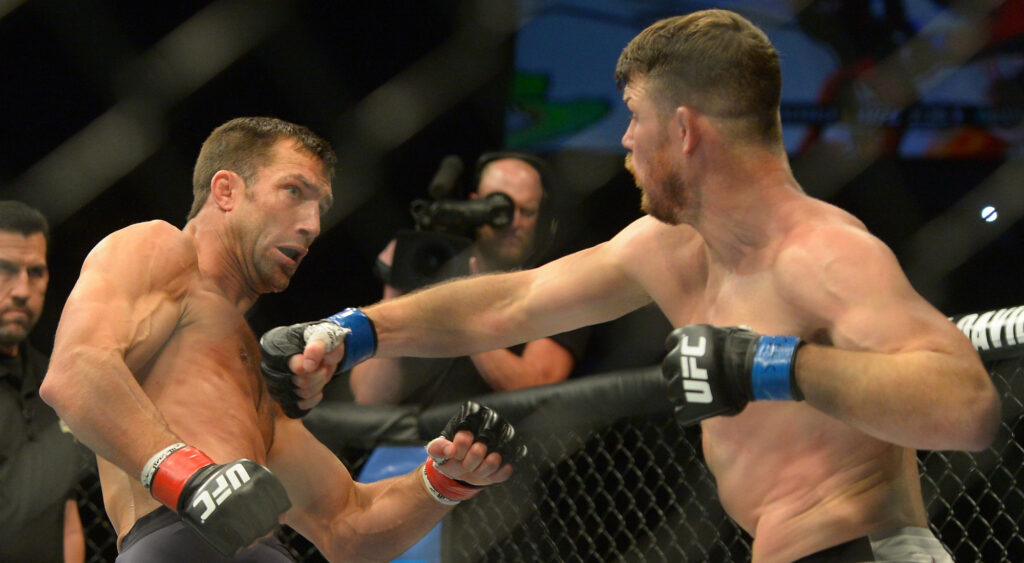 Michael Bisping and Luke Rockhold during their middleweight fight