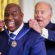 Magic Johnson received Presidential Medal of Freedom award