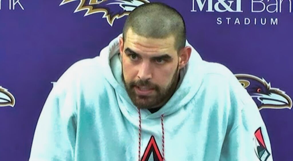 Mark Andrews during a press conference