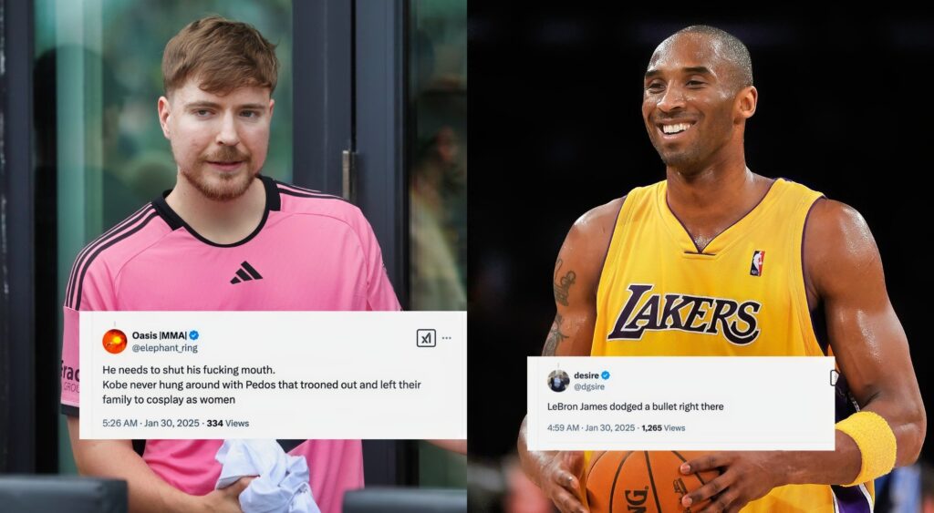 Mr. Beast faces social media backlash after comparing himself to Lakers legend Kobe Bryant, with critics harshly calling him out