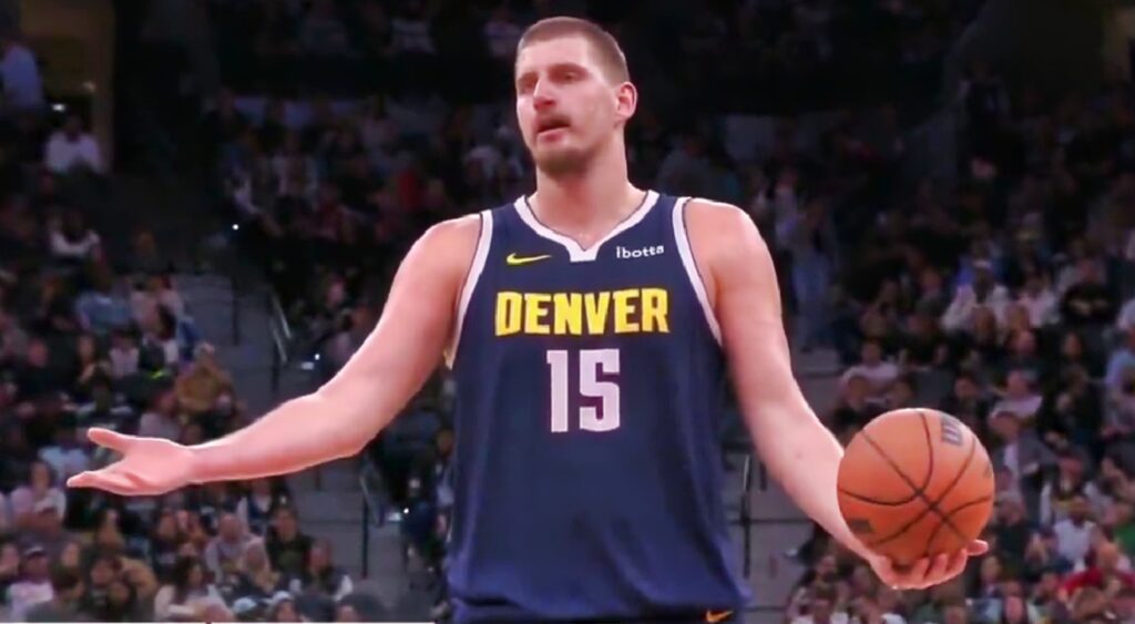 Nikola Jokic expressed his frustration toward a referee