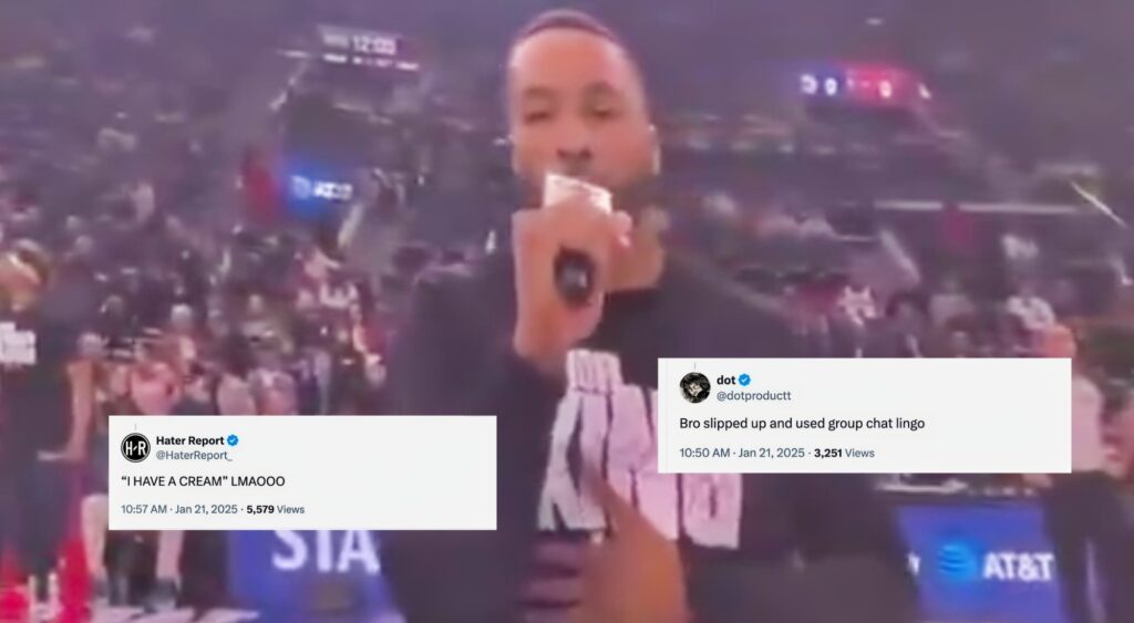 Norman Powell of the Clippers sparks laughter with a hilarious blunder while addressing fans at the Intuit Dome event