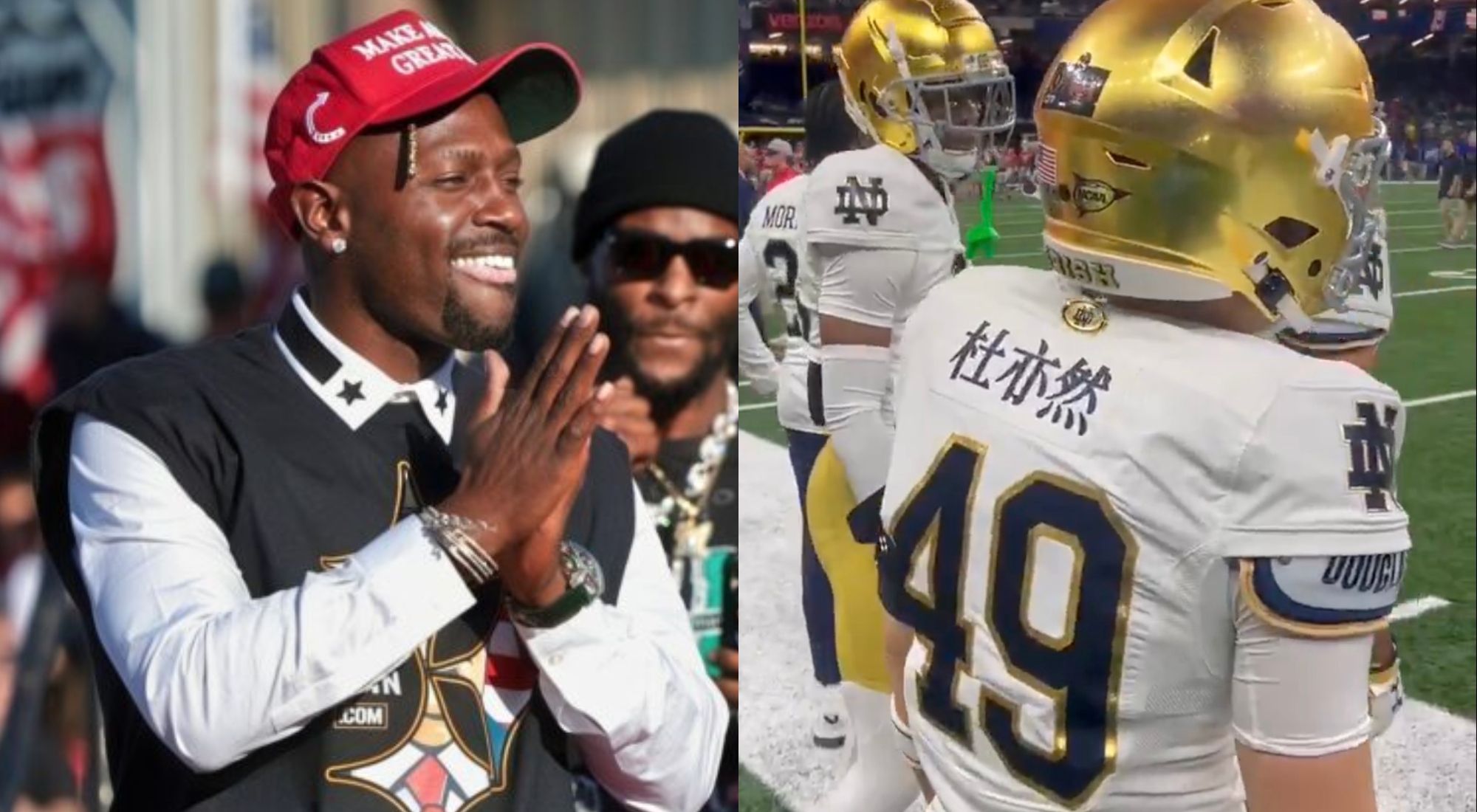 Notre Dame Player Announces He's Signing NIL Deal With Antonio Brown