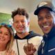 Pat Mahomes Sr. with Patrick Mahomes and Randi