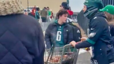 Philadelphia Eagles fans at tailgate