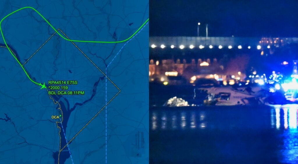 Photos of radar footage and wreckage site after Flight AA5342 crashed