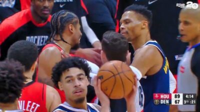 Russell Westbrook's hilarious response to Jalen Green's trash-talk has the Houston Rockets bench in stitches during a viral moment