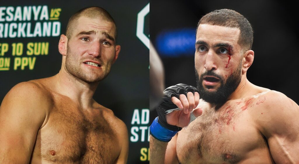 Sean Strickland sarcastically dismisses Belal Muhammad's middleweight move, showing little concern for the potential division change