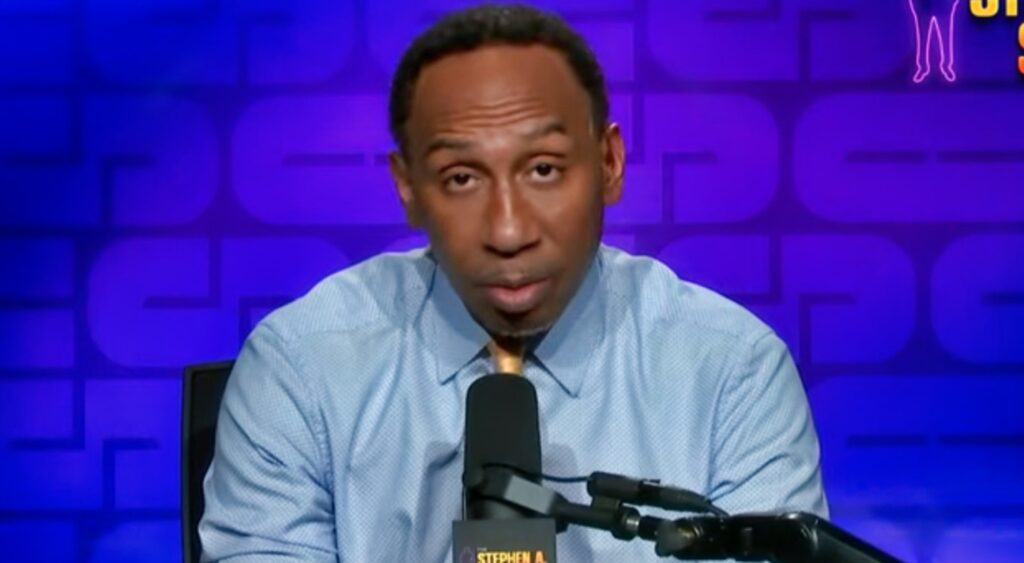 Stephen A Smith speaking on his show