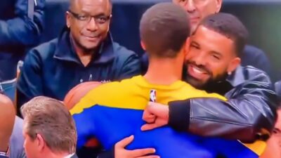 Stephen Curry hugged Drake