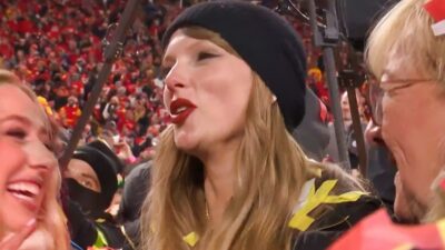 Taylor Swift celebrating Chiefs win