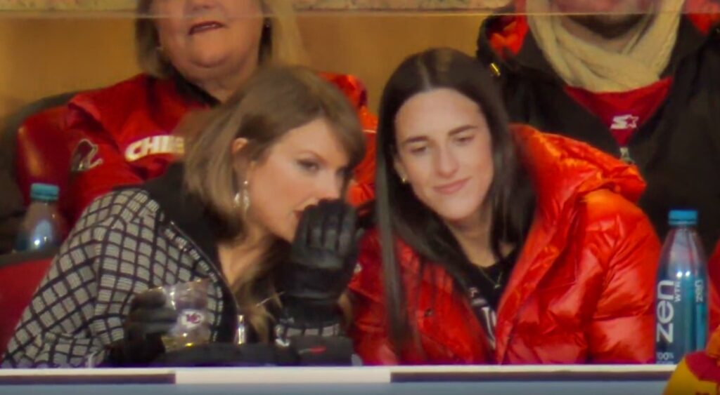 Taylor Swift and Caitlin Clark in suite