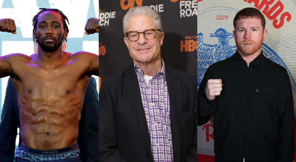 Terence Crawford, Jim Lampley and Canelo Alvarez