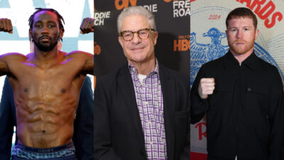 Terence Crawford, Jim Lampley and Canelo Alvarez