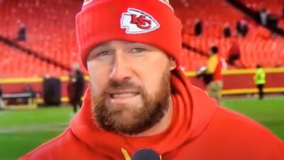 Travis Kelce in Chiefs gear