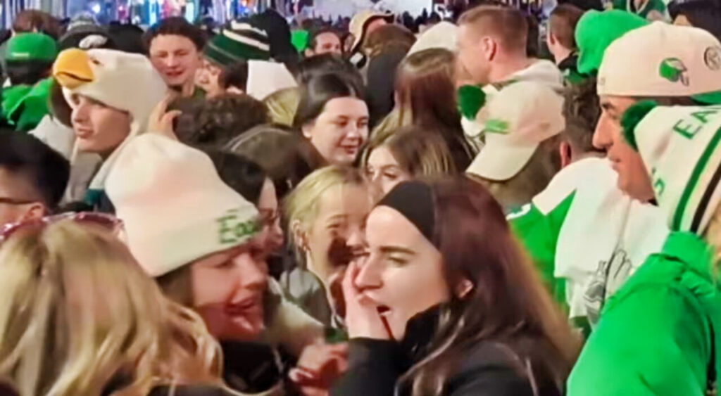 VIDEO: Crazed Philadelphia Eagles Fan Caught Dangerously Firing His Gun Into A Crowd Of People While Celebrating Team's Super Bowl Berth