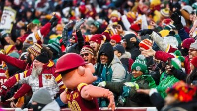 Washington Commanders fans at Philadelphia Eagles game