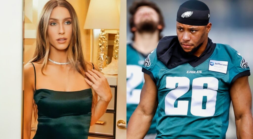 Photos of Anna Congdon and Saquon Barkley