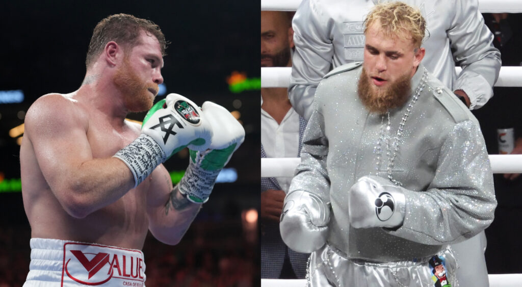 Canelo Alvarez and Jake Paul trash talk