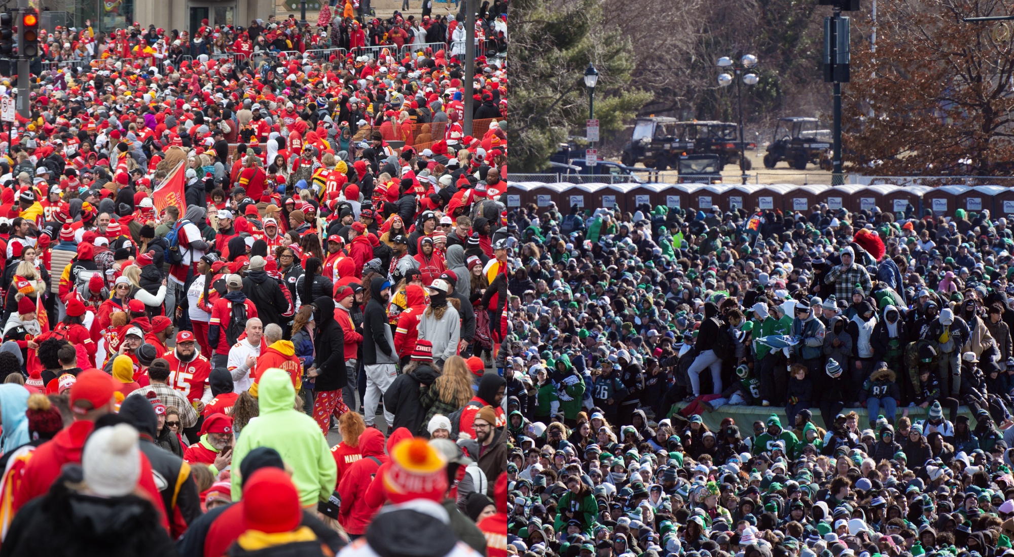 Someone Compared Attendance Photos From Eagles & Chiefs Super Bowl Parades, And It's Clear Which Team Has The More Loyal Fanbase