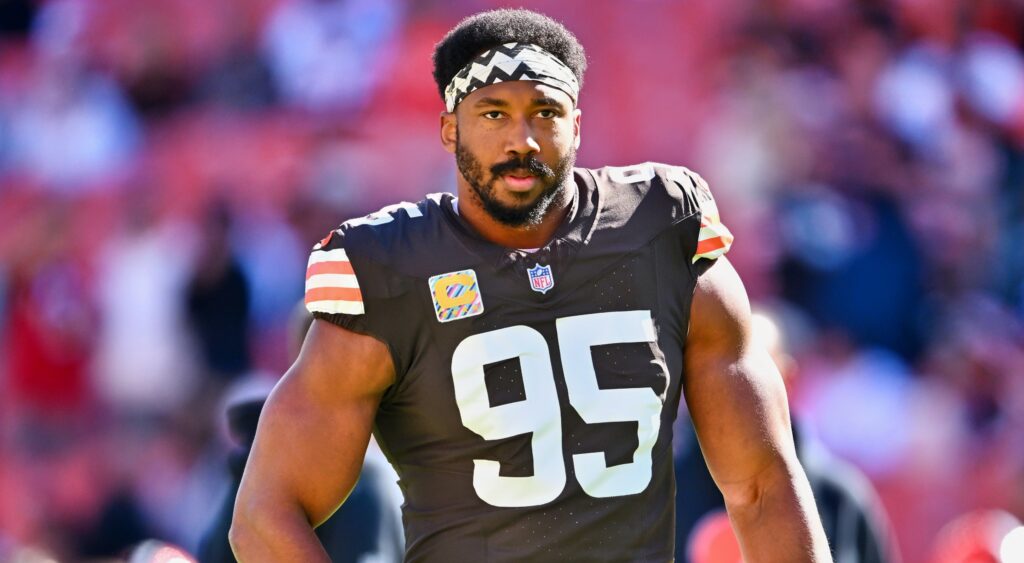 Myles Garrett in uniform