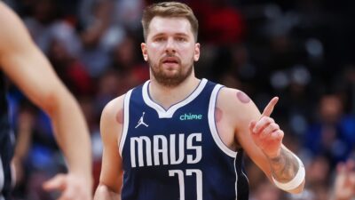 Luka Doncic gesturing