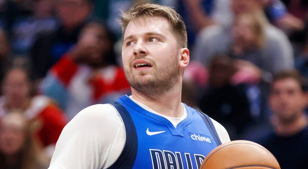 Luka Doncic in Mavericks uniform