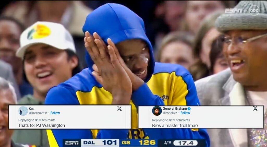 Draymond Green trolls Dallas bench after blowout win